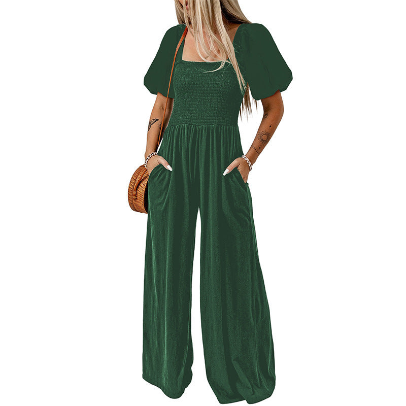 Stilla | Kvinders Firkantet Krave Kortærmet Jumpsuit