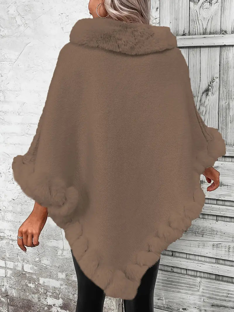 Stilla | Striktrøje Poncho-stil