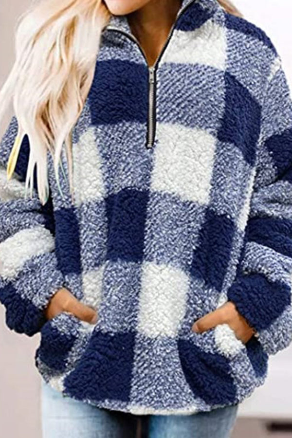 Stilla | Hyggelige Ferieforslag Sherpa Plaid Pullover