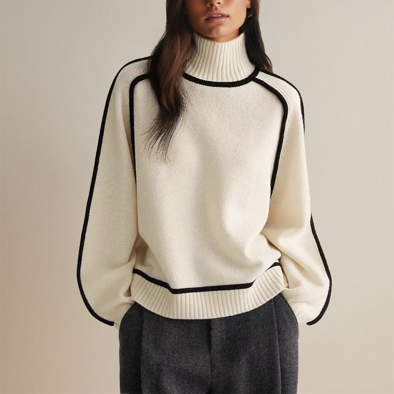 Stilla | Pullover med rullekrave af blødt cashmere strik