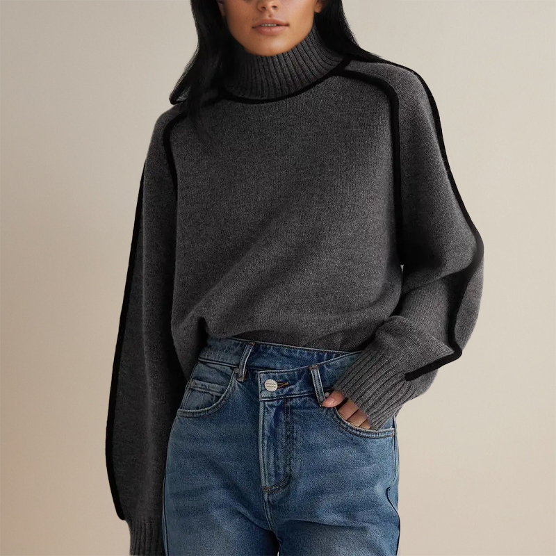 Stilla | Pullover med rullekrave af blødt cashmere strik