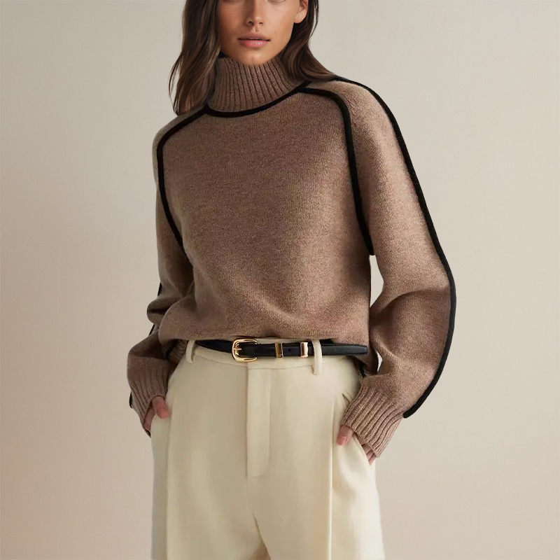 Stilla | Pullover med rullekrave af blødt cashmere strik