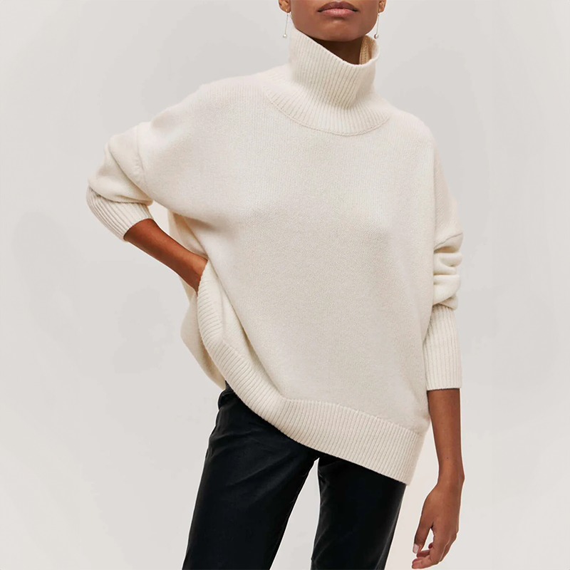 Stilla | Oversized-trøje Med Rullekrave