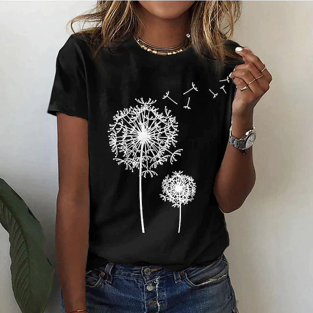 Stilla | Blød Bomulds Grafisk T-shirt Med Print