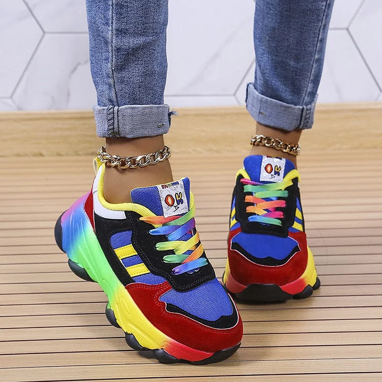 Stilla | Stilfulde Regnbue Sneakers