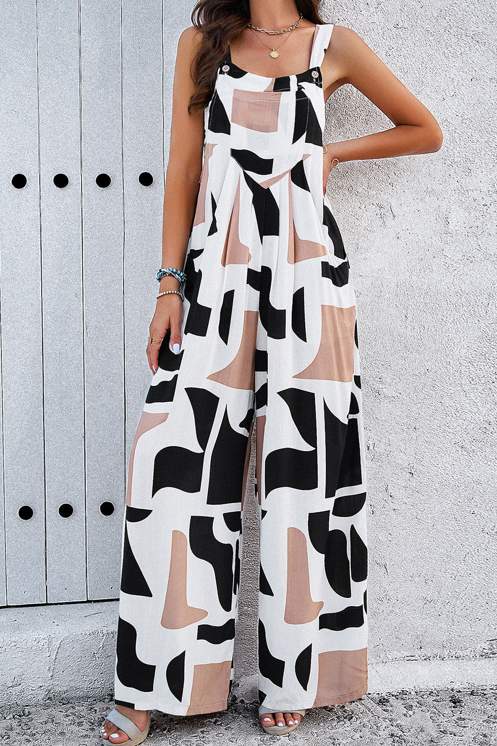 Stilla | Bred Strop Jumpsuit Med Lommer