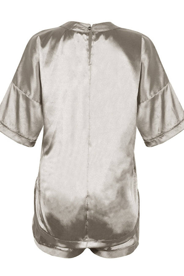 Stilla | Queen of Comfort Satin Lounge Shorts Sæt