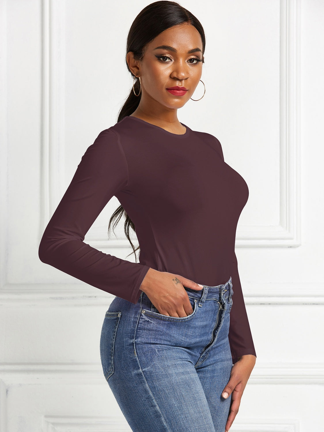 Stilla | Hals Langærmet Bodysuit