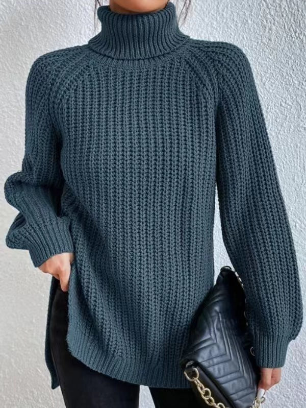 Stilla | Turtleneck Pullover med Split Design