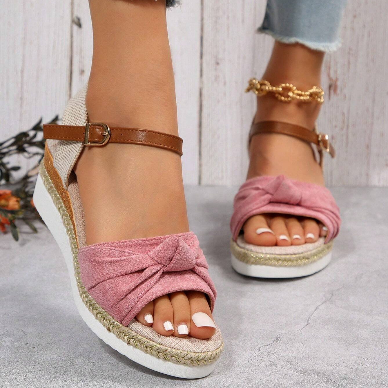 Stilla | 3-tone Lav Wedge Sandaler