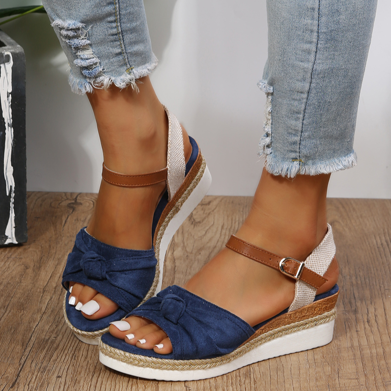 Stilla | 3-tone Lav Wedge Sandaler