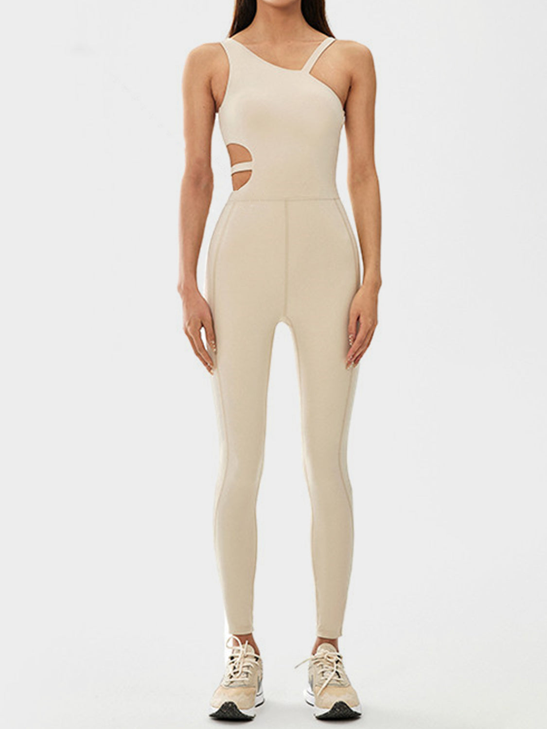 Stilla | Asymmetrisk Hals Aktiv Jumpsuit