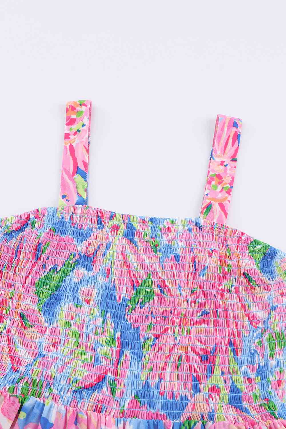 Stilla | Smocked Square Neck Jumpsuit Med Lommer