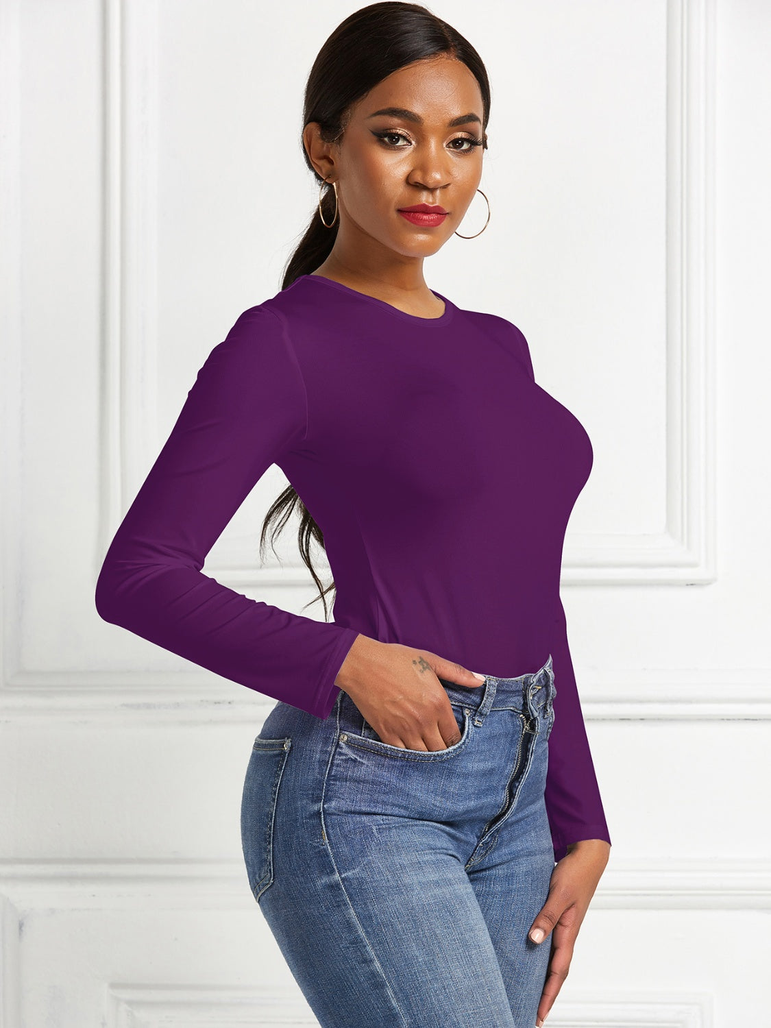 Stilla | Hals Langærmet Bodysuit