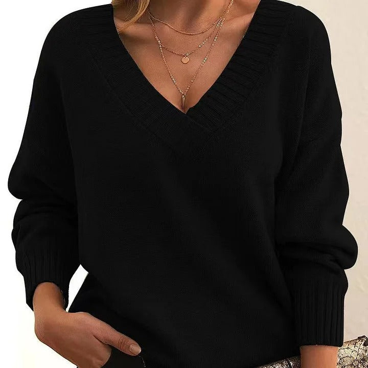 Stilla | V Ausschnitt Pullover mit weichem Griff
