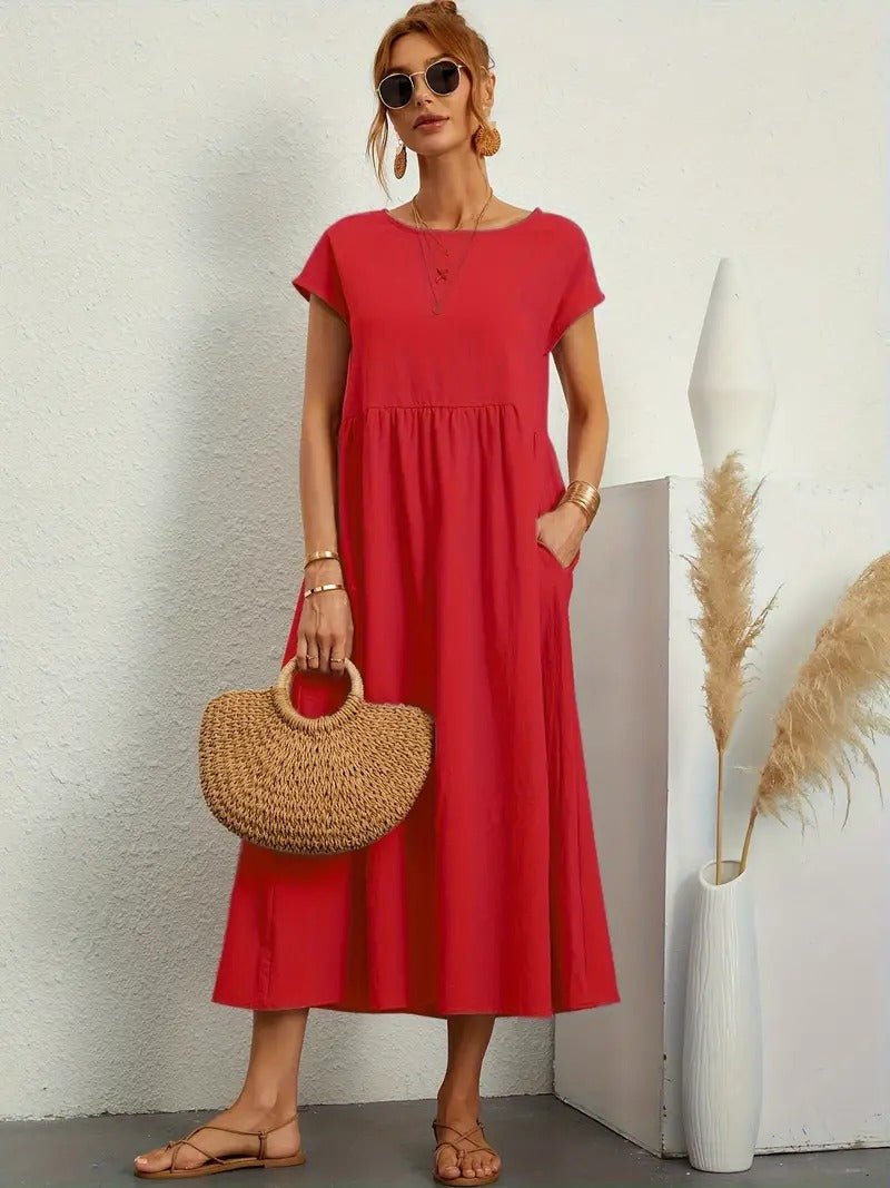 Stilla | Sommerkjole Med Solid Taske