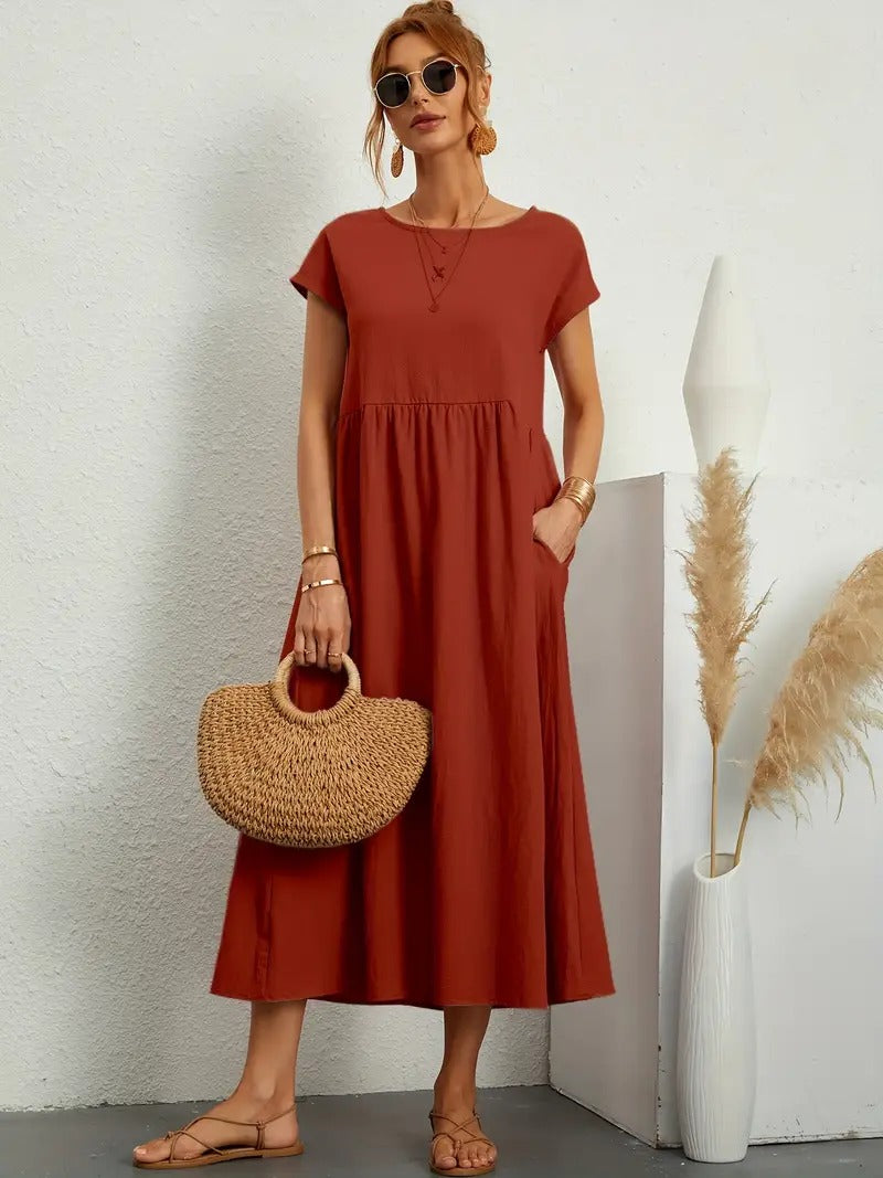 Stilla | Sommerkjole Med Solid Taske