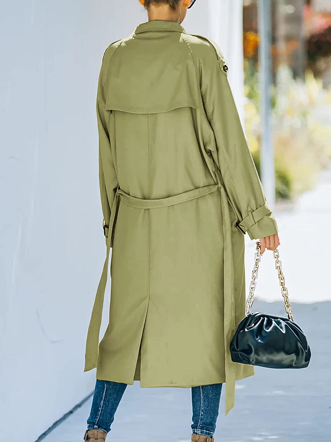 Stilla | Kvinders Dobbeltradet Trench Coat Lang