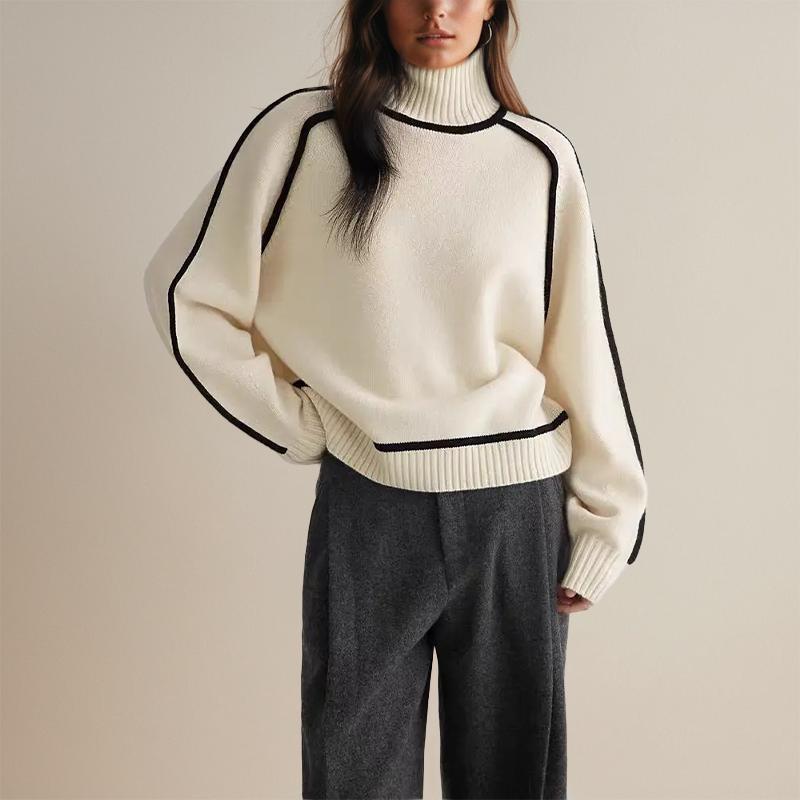 Stilla | Pullover med rullekrave af blødt cashmere strik