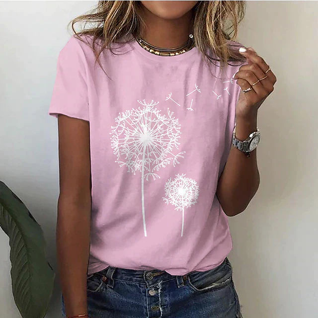 Stilla | Blød Bomulds Grafisk T-shirt Med Print