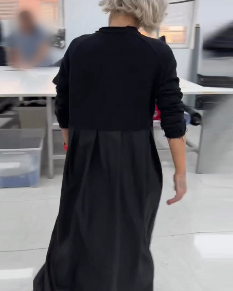 Stilla | Casual Poplin Kjole Med Brede Ærmer