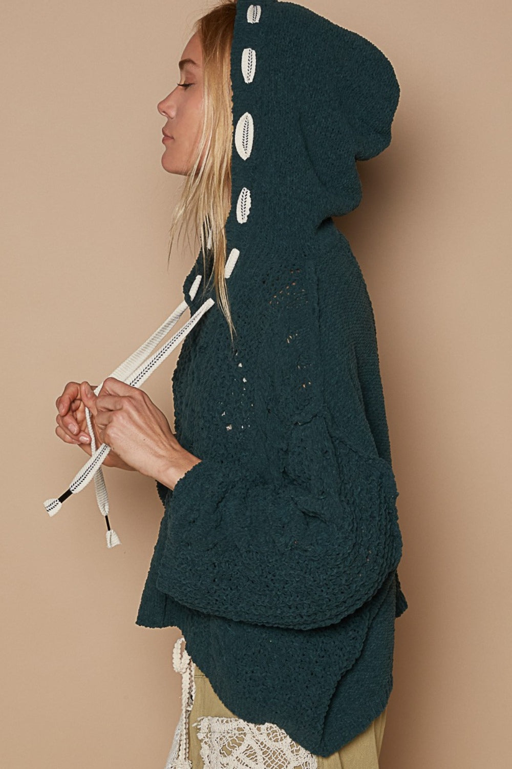 Stilla | Hættepullover Af Chenille Strik