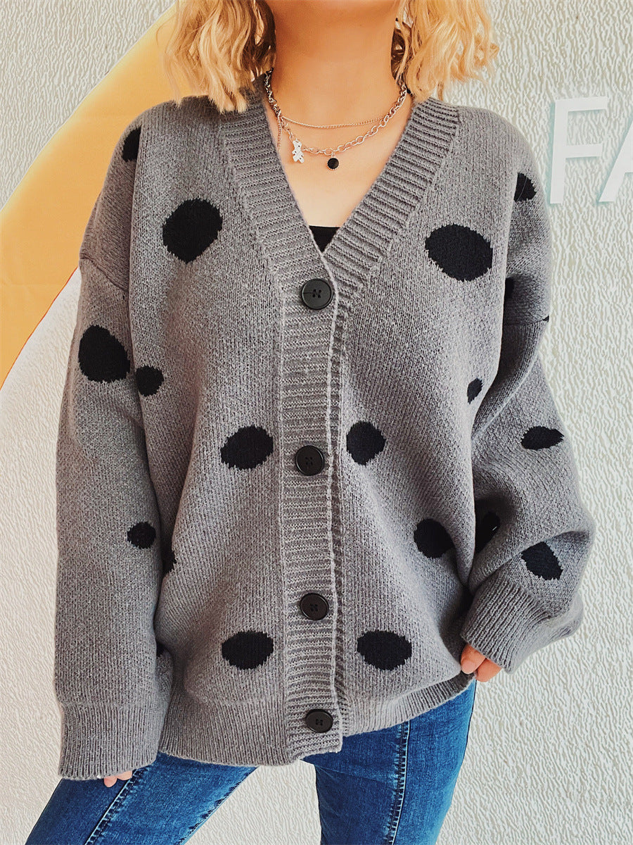 Stilla | Dot Button Up Cardigan