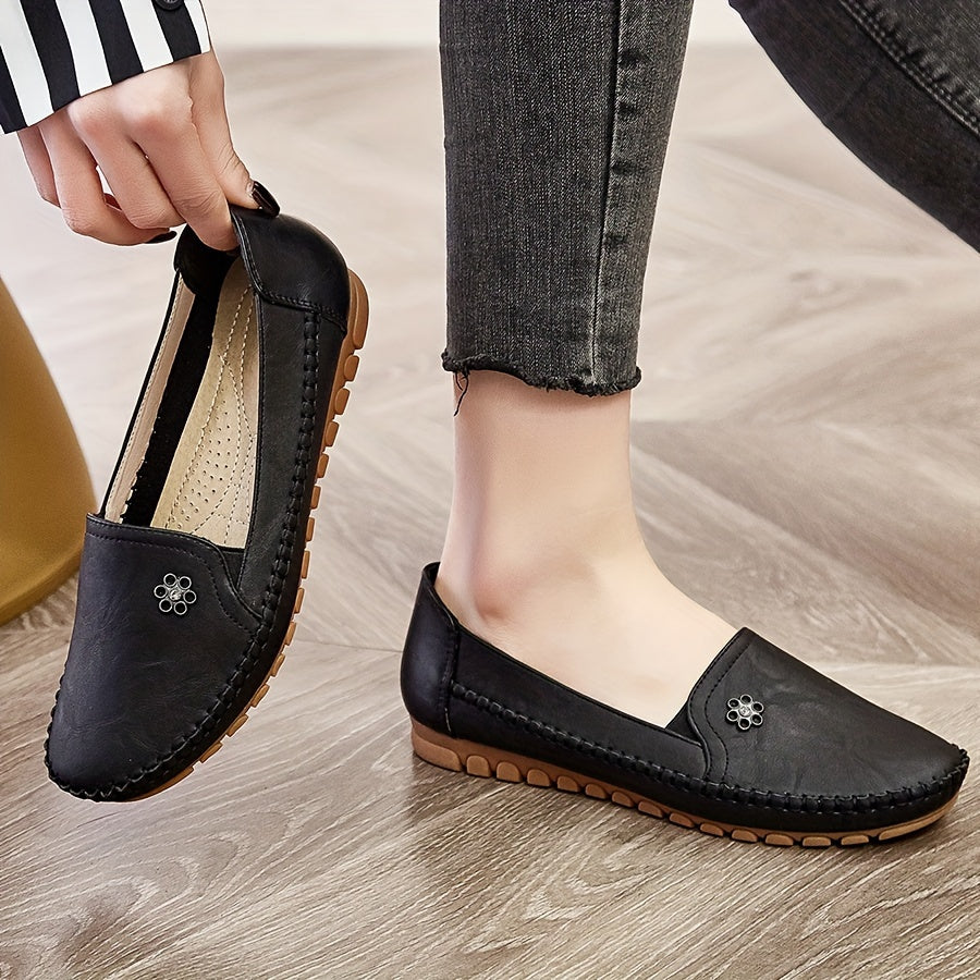 Stilla | Lette Dame Flade Loafers, Skridsikre Slip on Sko