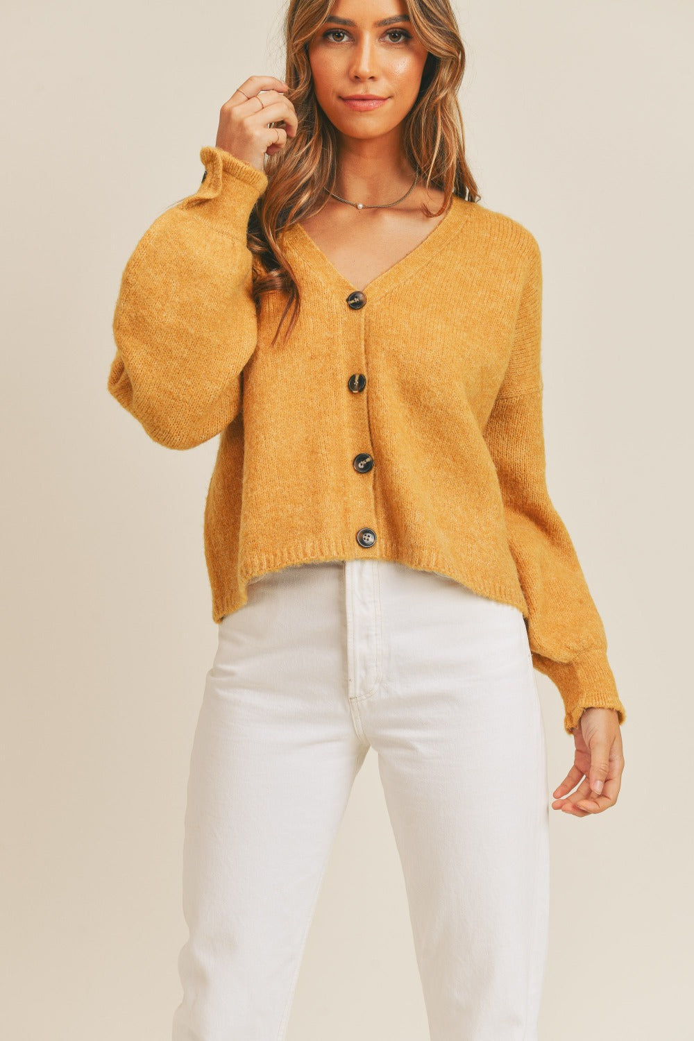 Stilla | Langærmet Button Down Sweater Cardigan