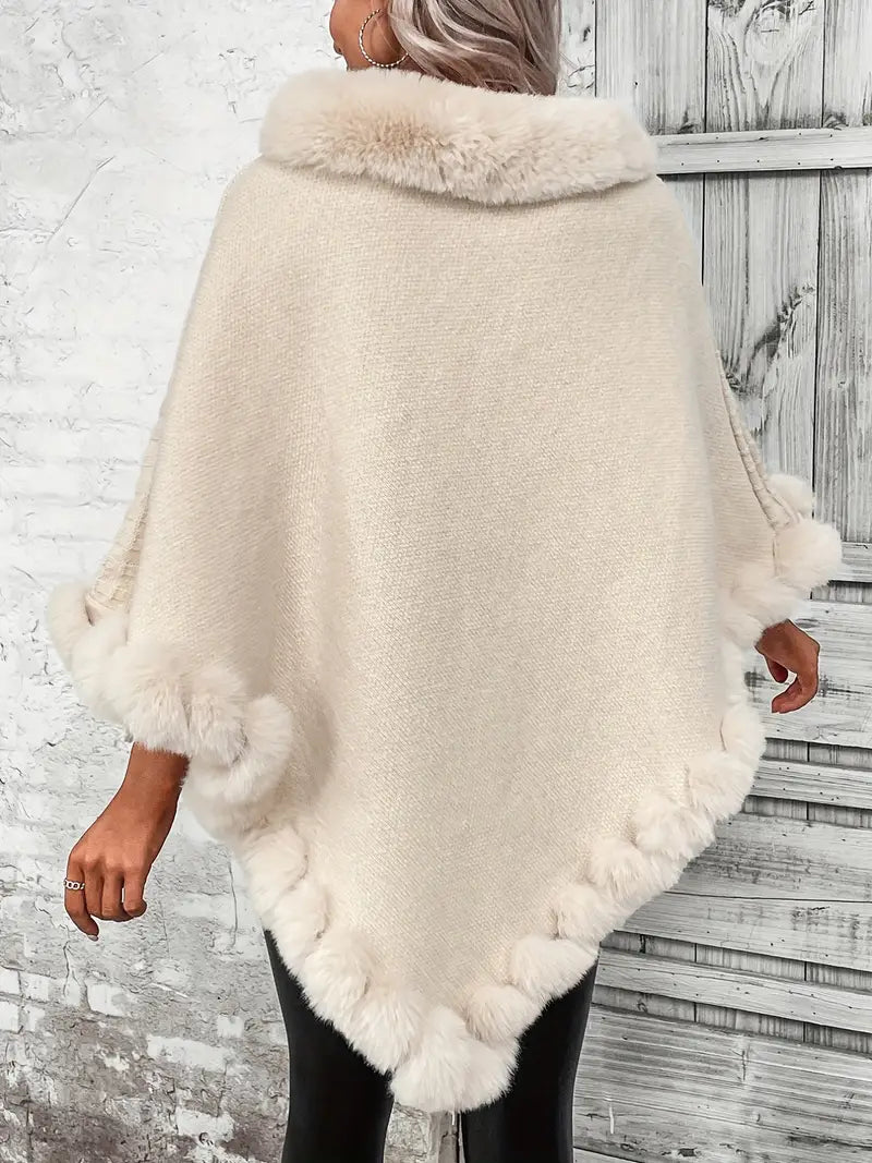 Stilla | Striktrøje Poncho-stil