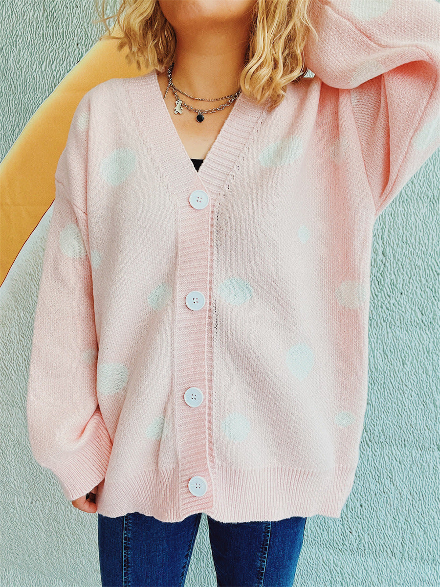 Stilla | Dot Button Up Cardigan