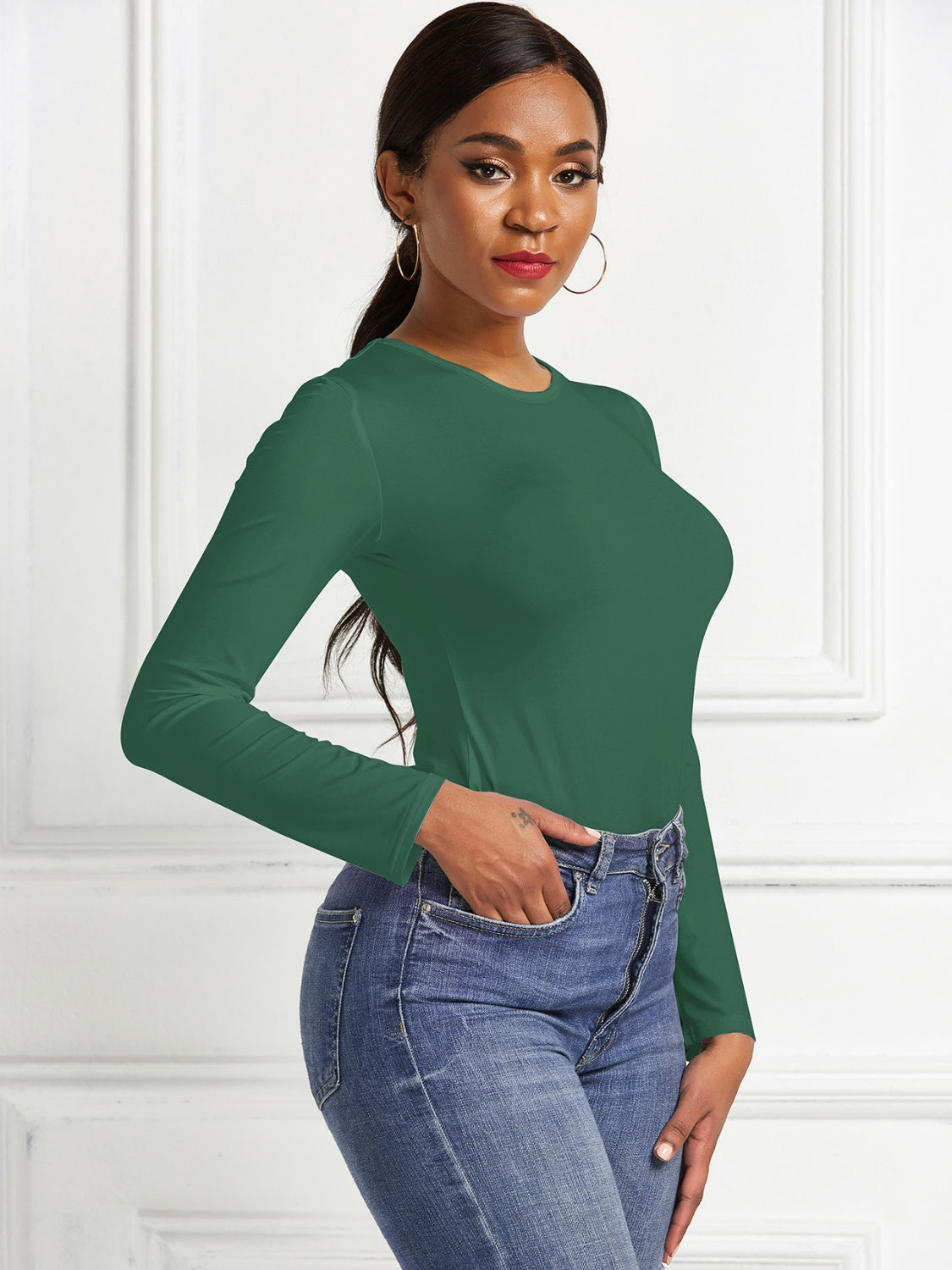 Stilla | Hals Langærmet Bodysuit