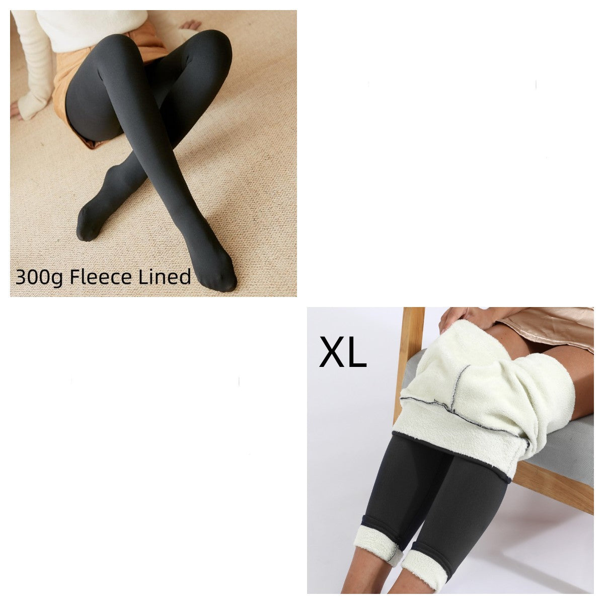 Stilla | Fleece|Betrukne Gennemsigtige Leggings
