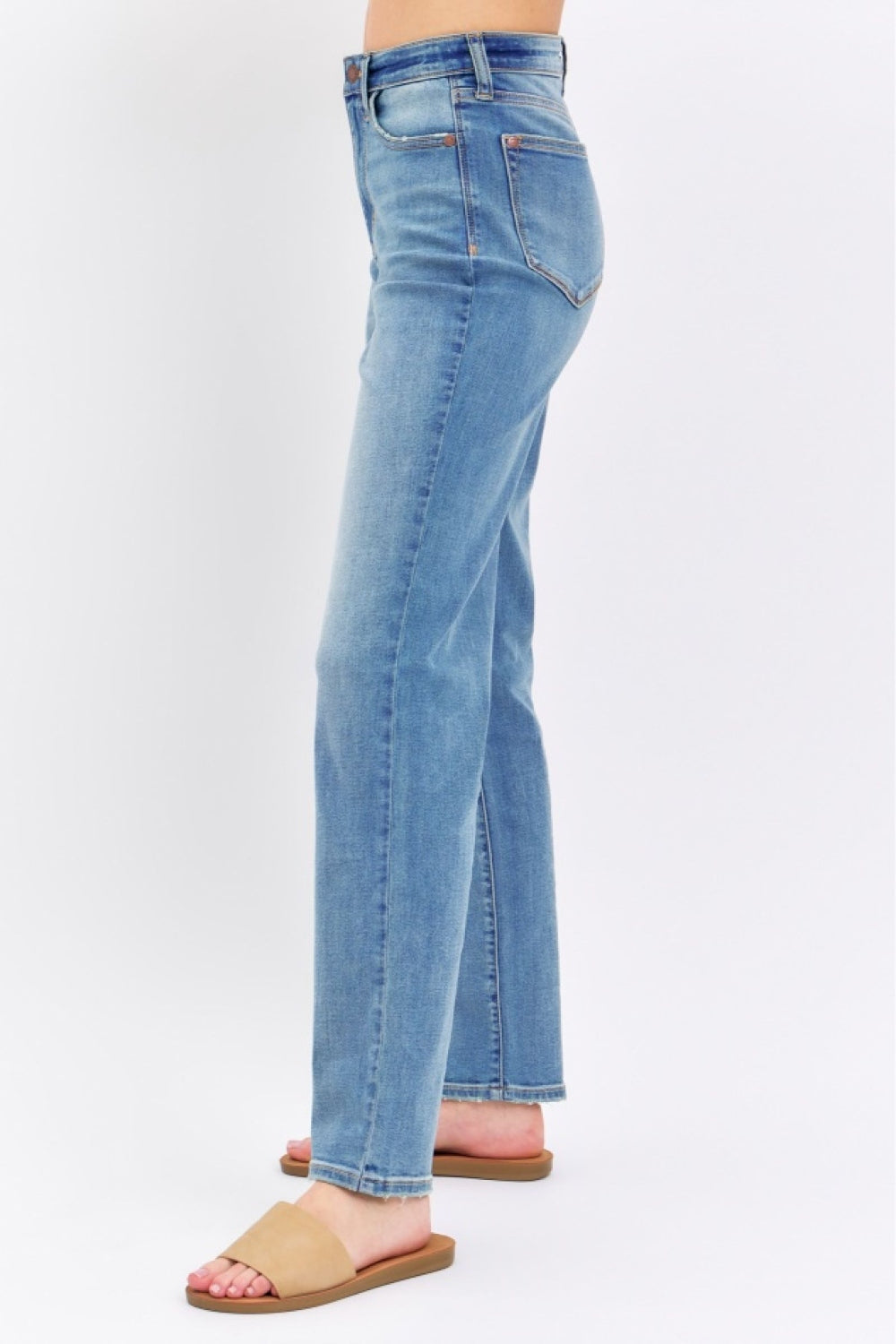 Stilla | Blå Fuldt Størrelse Høj Talje Lige Jeans