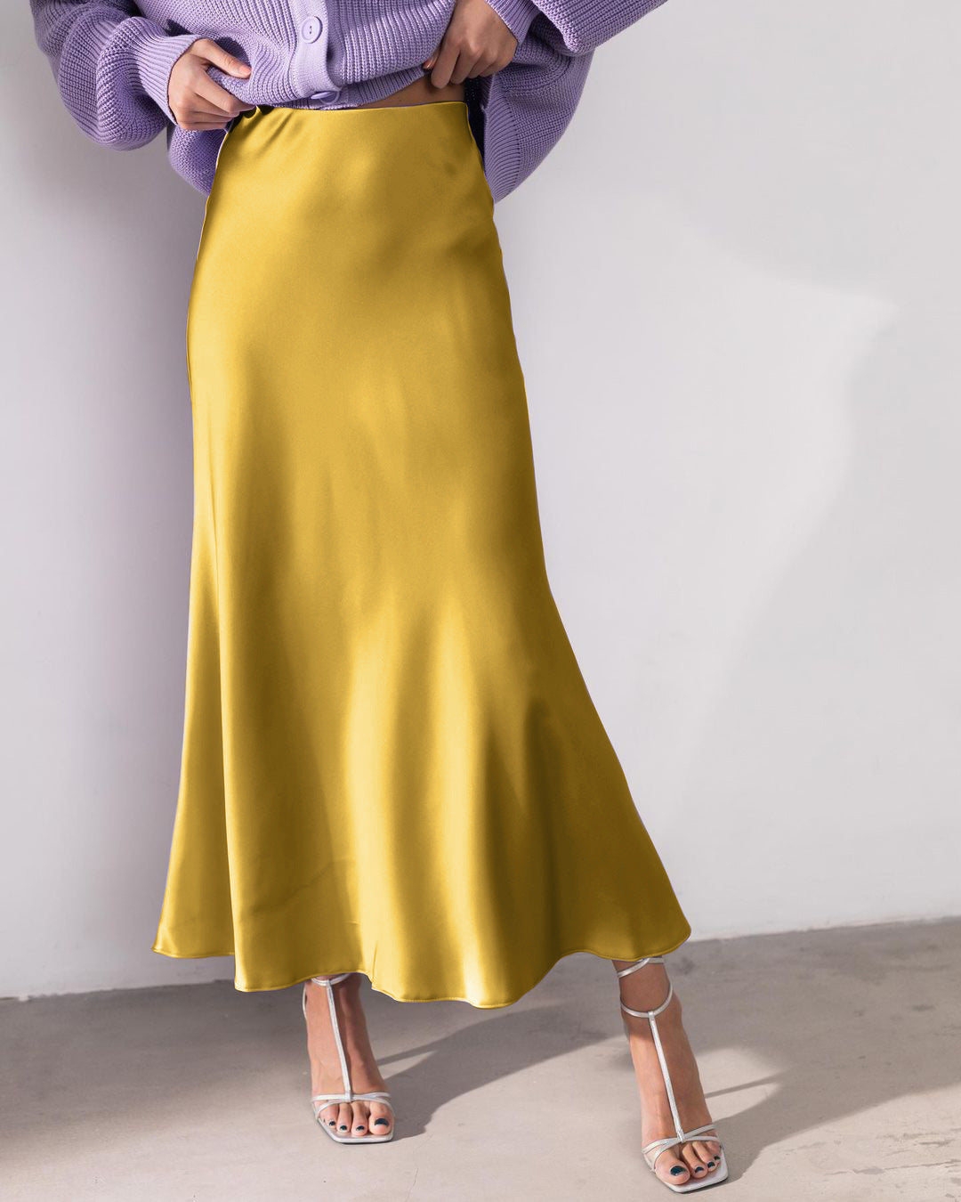 Stilla | elegant silke mermaid nederdel med høj talje