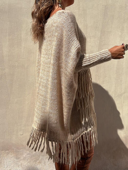 Stilla | Detalje Langærmet Sweater Med Lommer