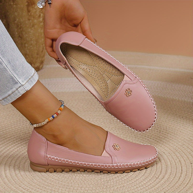 Stilla | Lette Dame Flade Loafers, Skridsikre Slip on Sko