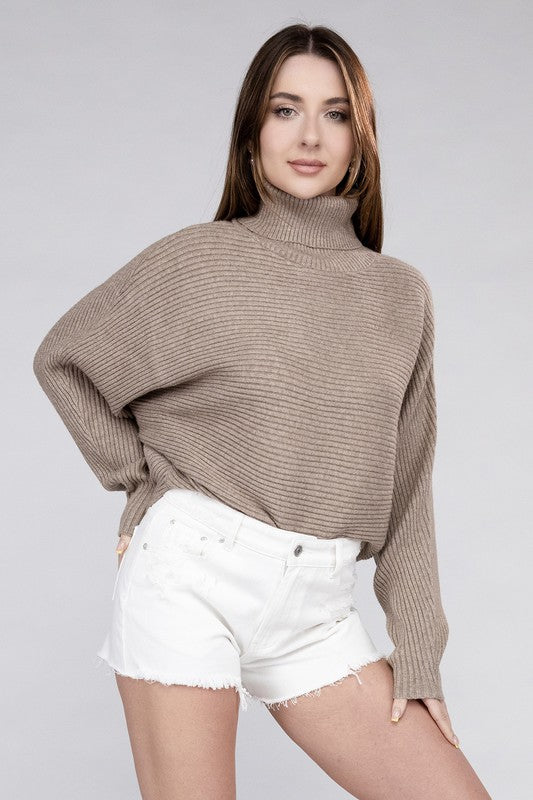 Stilla | Dolman Ærme Turtleneck Sweater