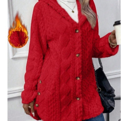 Stilla | Hætte cardigan med knapper