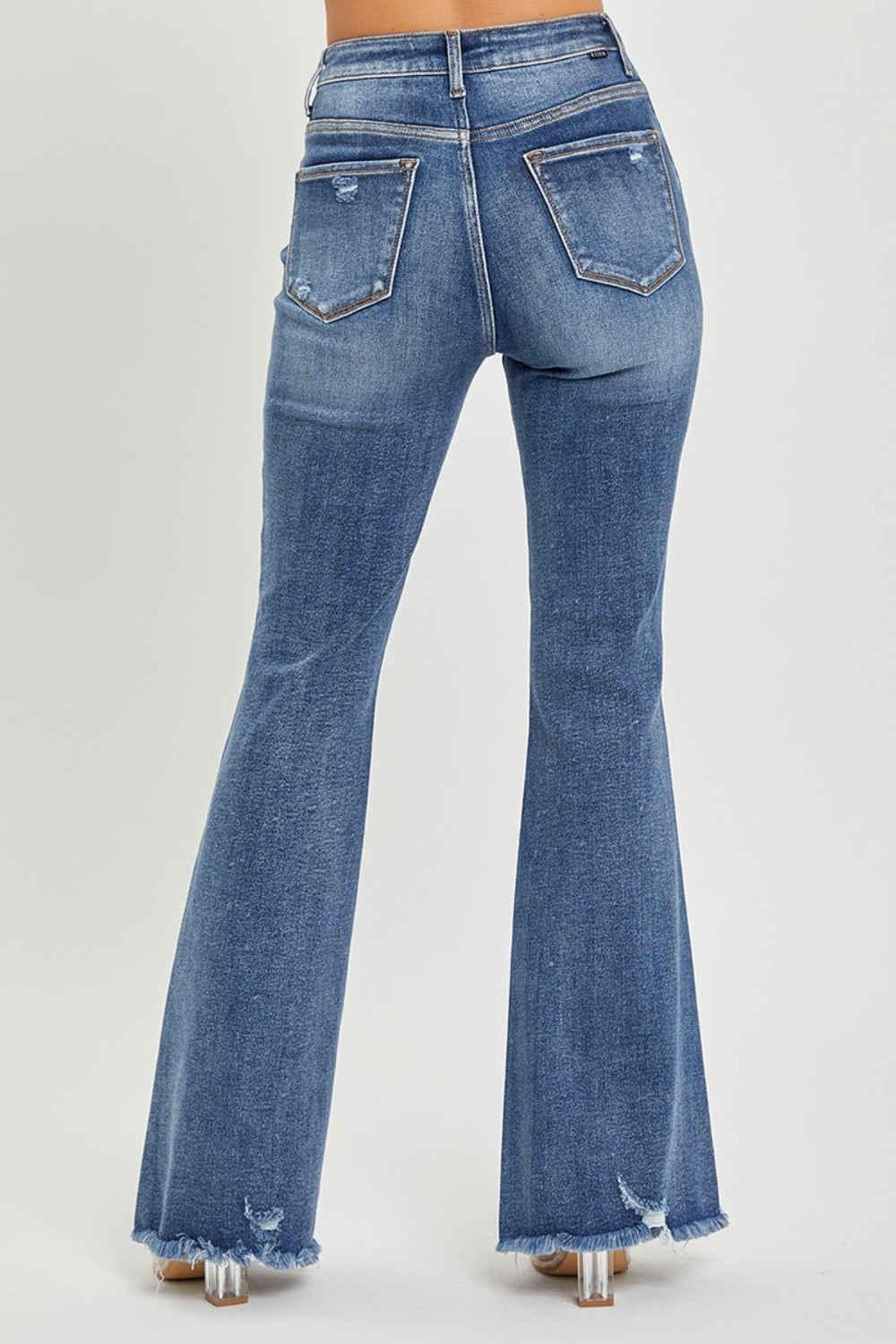 Stilla | Høj Talje Distressed Fare Jeans
