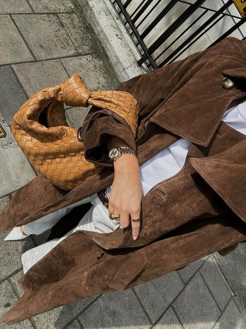 Stilla | Trenchcoat i ruskind