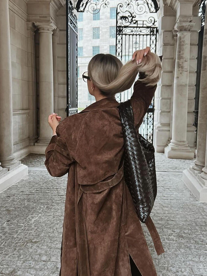 Stilla | Trenchcoat i ruskind