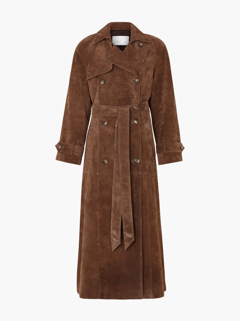 Stilla | Trenchcoat i ruskind