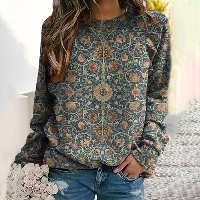 Stilla | Elegant Sweater Med Blomsterprint