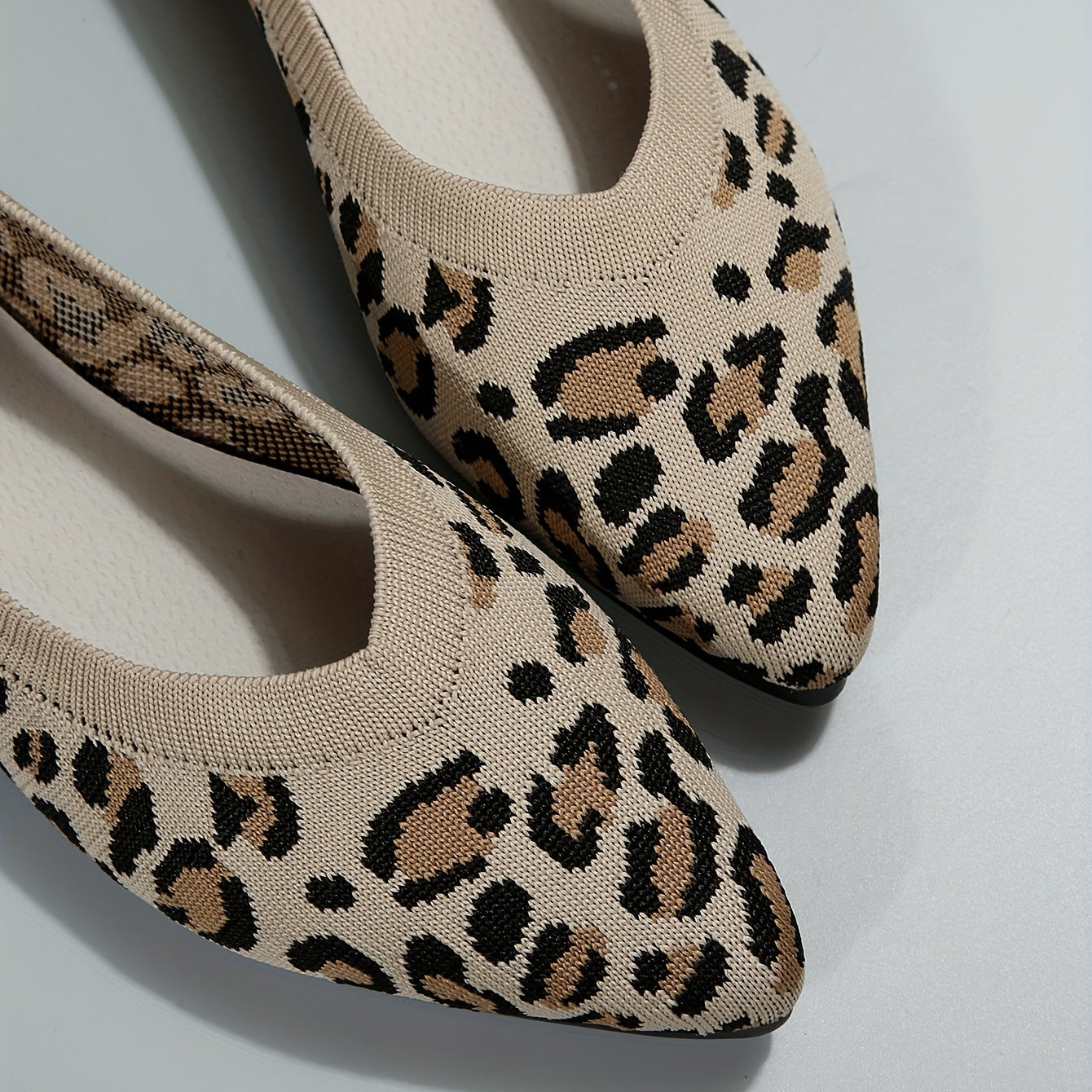 Stilla | Damer Leopard Ballerinas Punktskrid På Lys Ramin