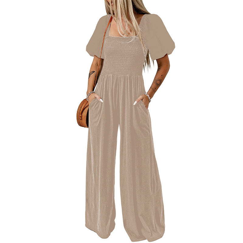 Stilla | Kvinders Firkantet Krave Kortærmet Jumpsuit
