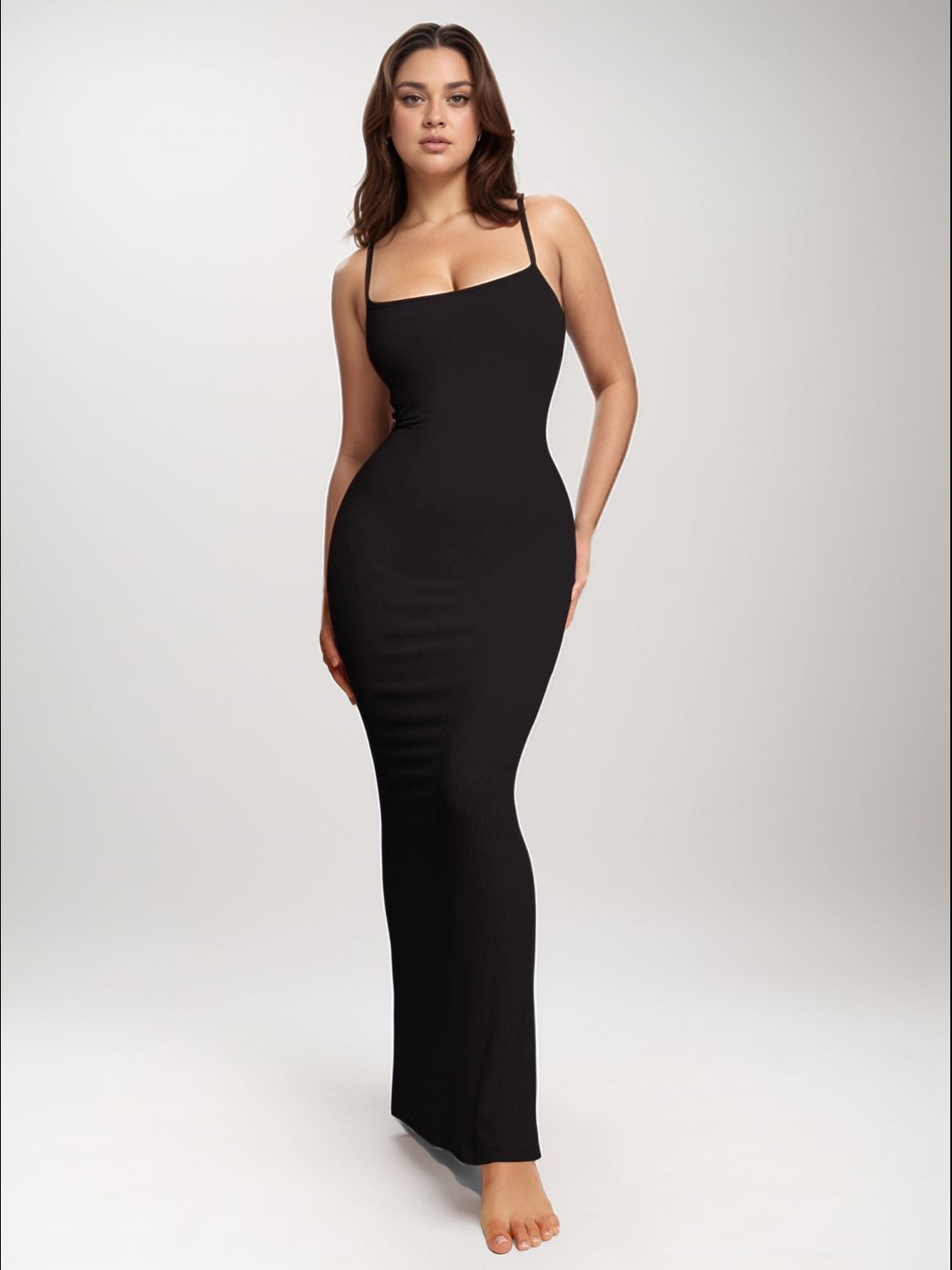 Stilla | Bae Indbygget Shapewear ærmeløs Maxi Kjole