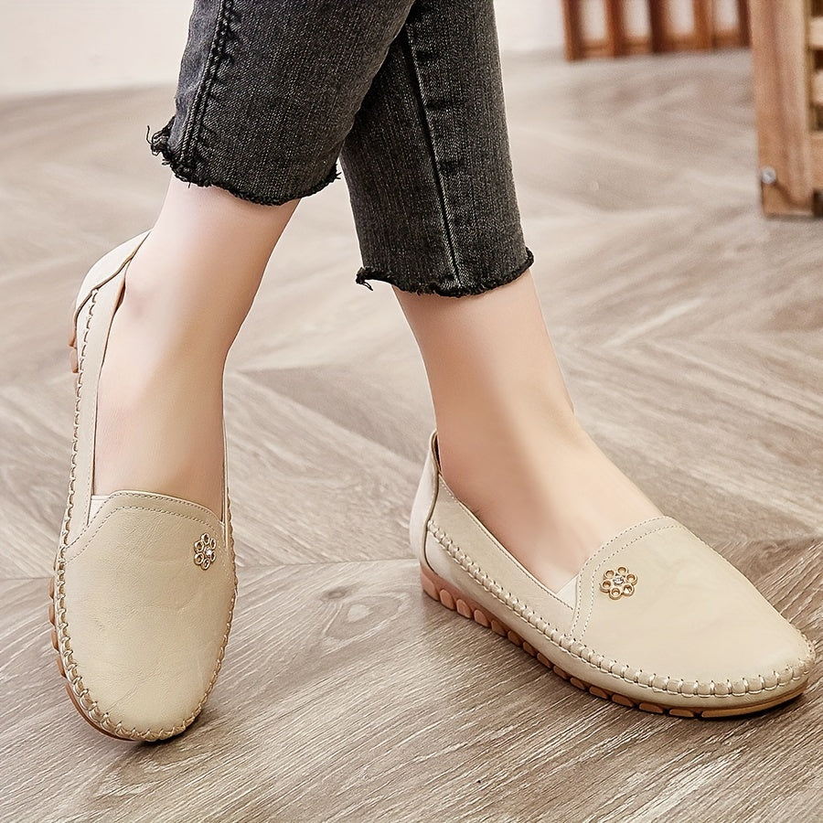Stilla | Lette Dame Flade Loafers, Skridsikre Slip on Sko