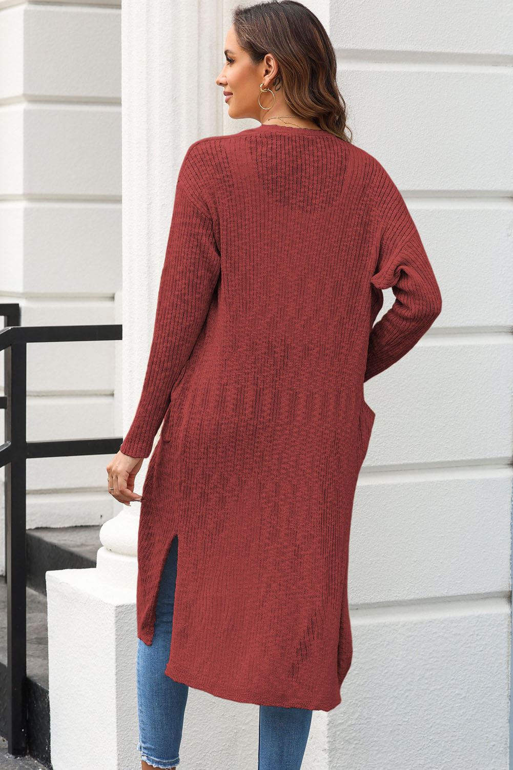 Stilla | Front Slit Cardigan med Lommer