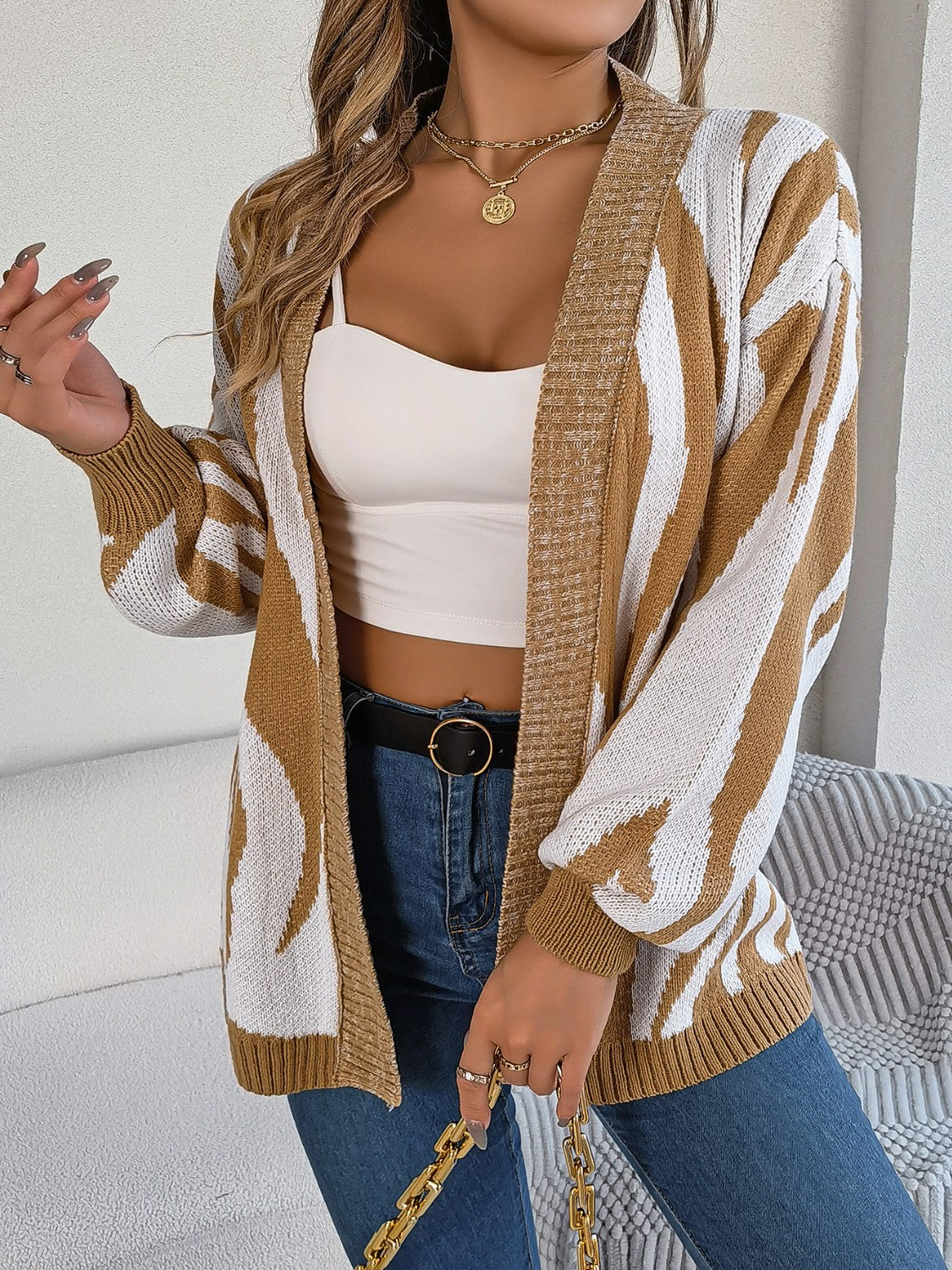 Stilla | Front Dyreprint Cardigan